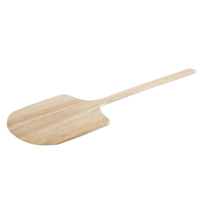 Pala para pizza de madera, mango largo, vista 45 grados
