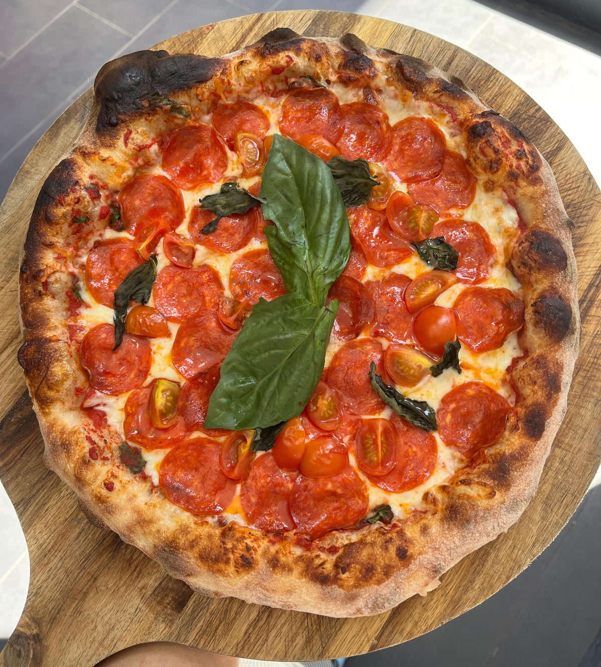 pizza con pepperoni