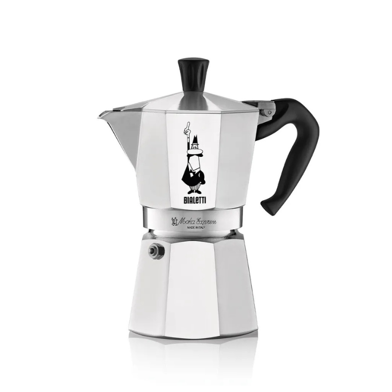 cafetera bialetti 6 tazas fondo blanco