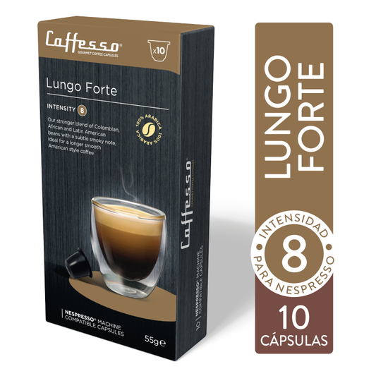 caja capsulas lungo forte nespresso x10