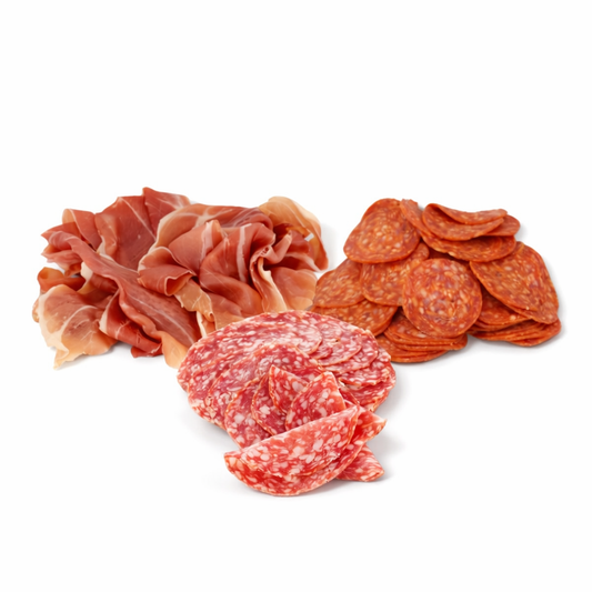 Mix fiambres pizza, pepperoni, salame milano y prosciutto. despacho todo santiago