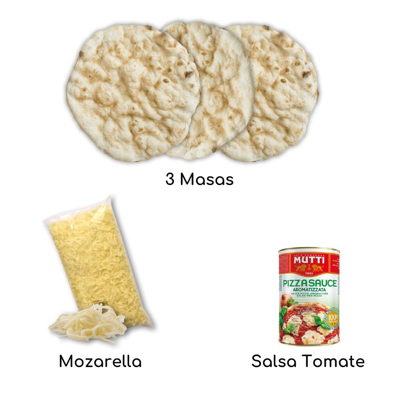 PIZZAKIT, MASAS, MOZZARELLA Y SALSA DE TOMATE