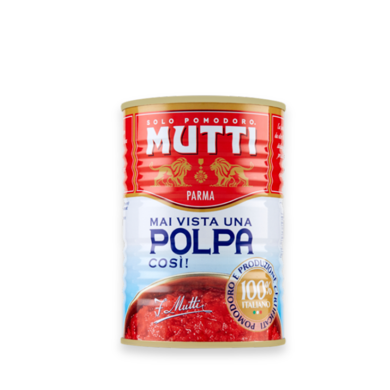 Pulpa de tomate Mutti 400gr – salsa pomodoro para pizza napolitana artesanal