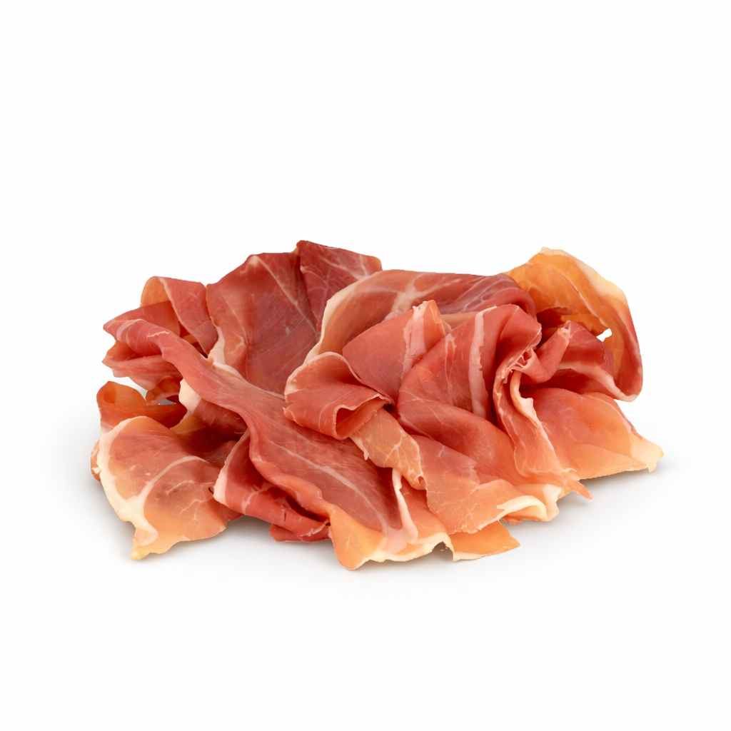 Prosciutto crudo laminado 100gr – ingrediente BiPack All Stars pizza gourmet Santiago