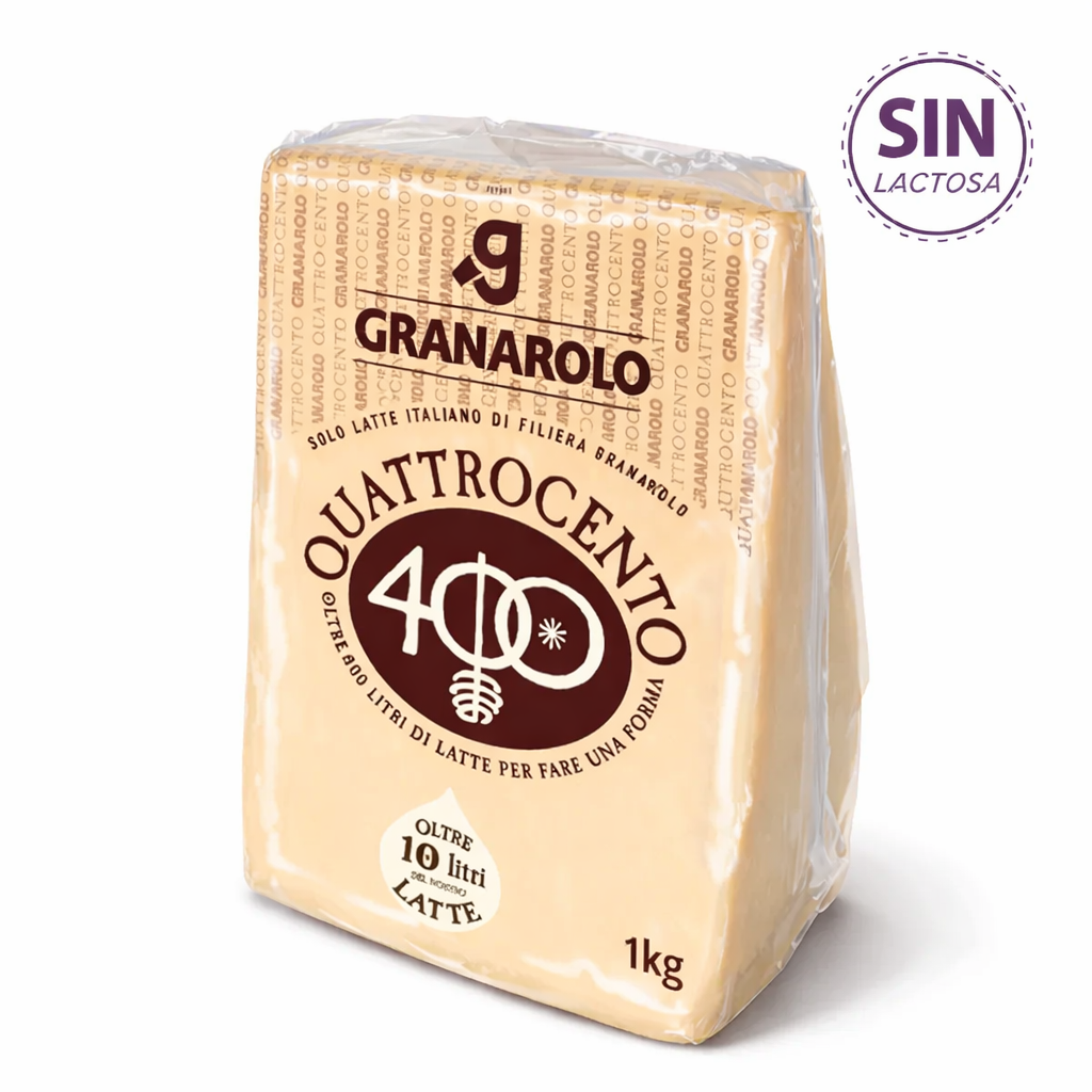 queso tipo grana corte 1kg, sin lactosa