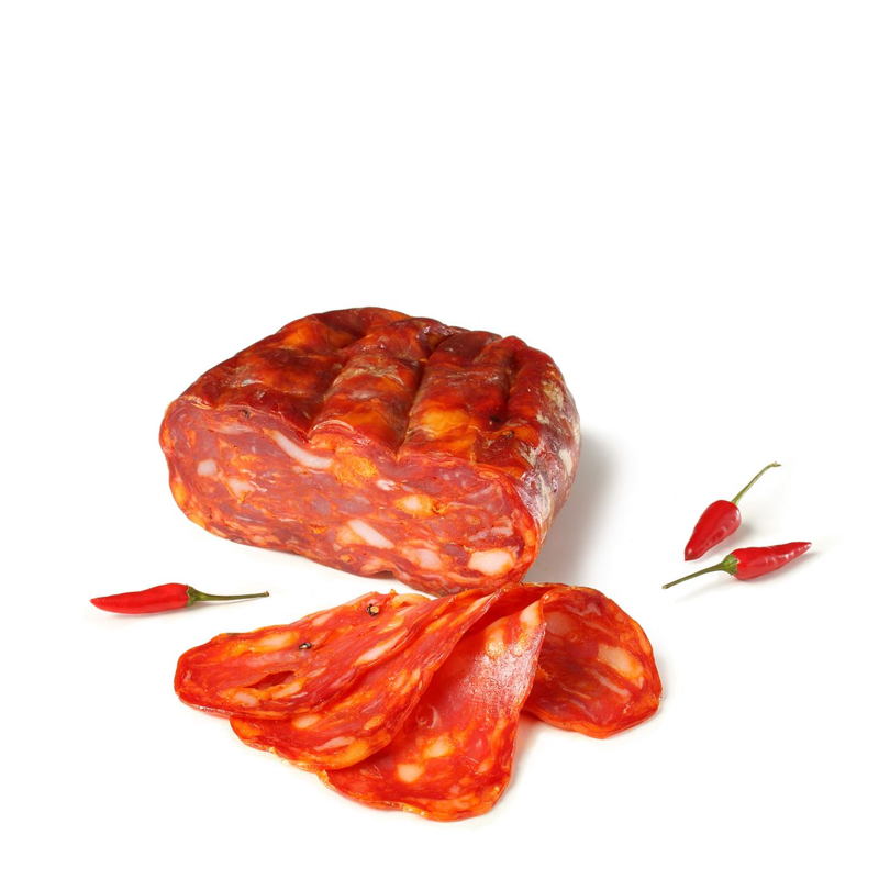 Salame picante spianata calabra trozo y laminas 