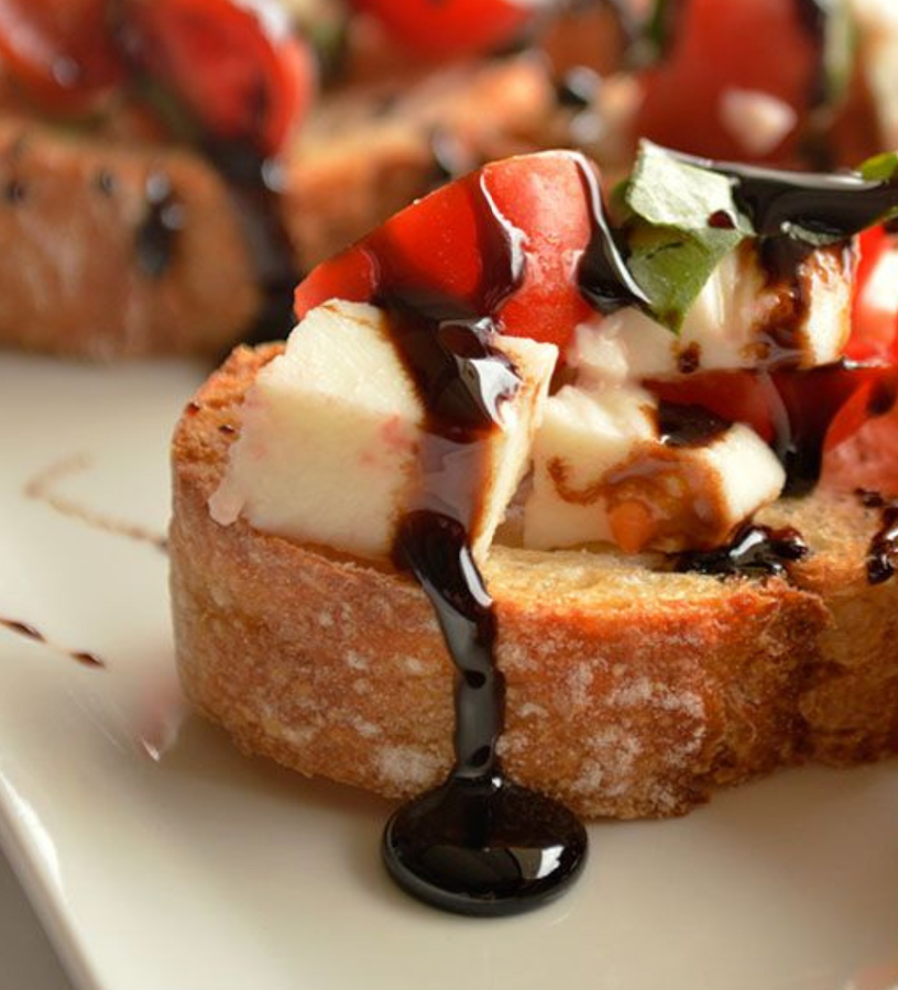 bruschetta con Reducción Aceto & Merlot 250ml.