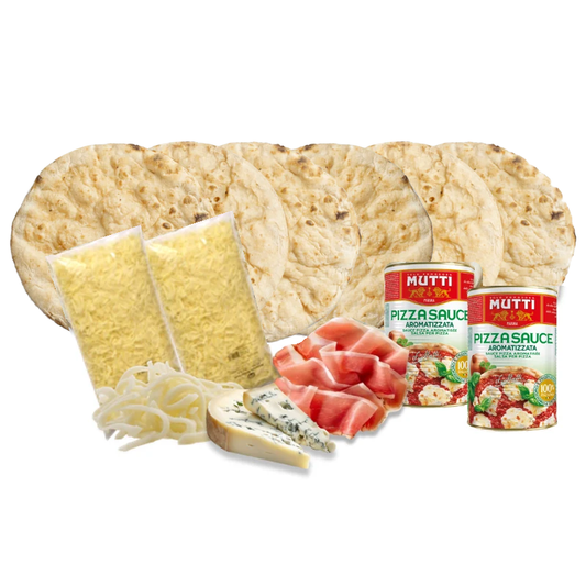 Kit 6 pizzas romanas BiPack Speck e Zola: masas, speck, gorgonzola, mozzarella y salsa – Similæ