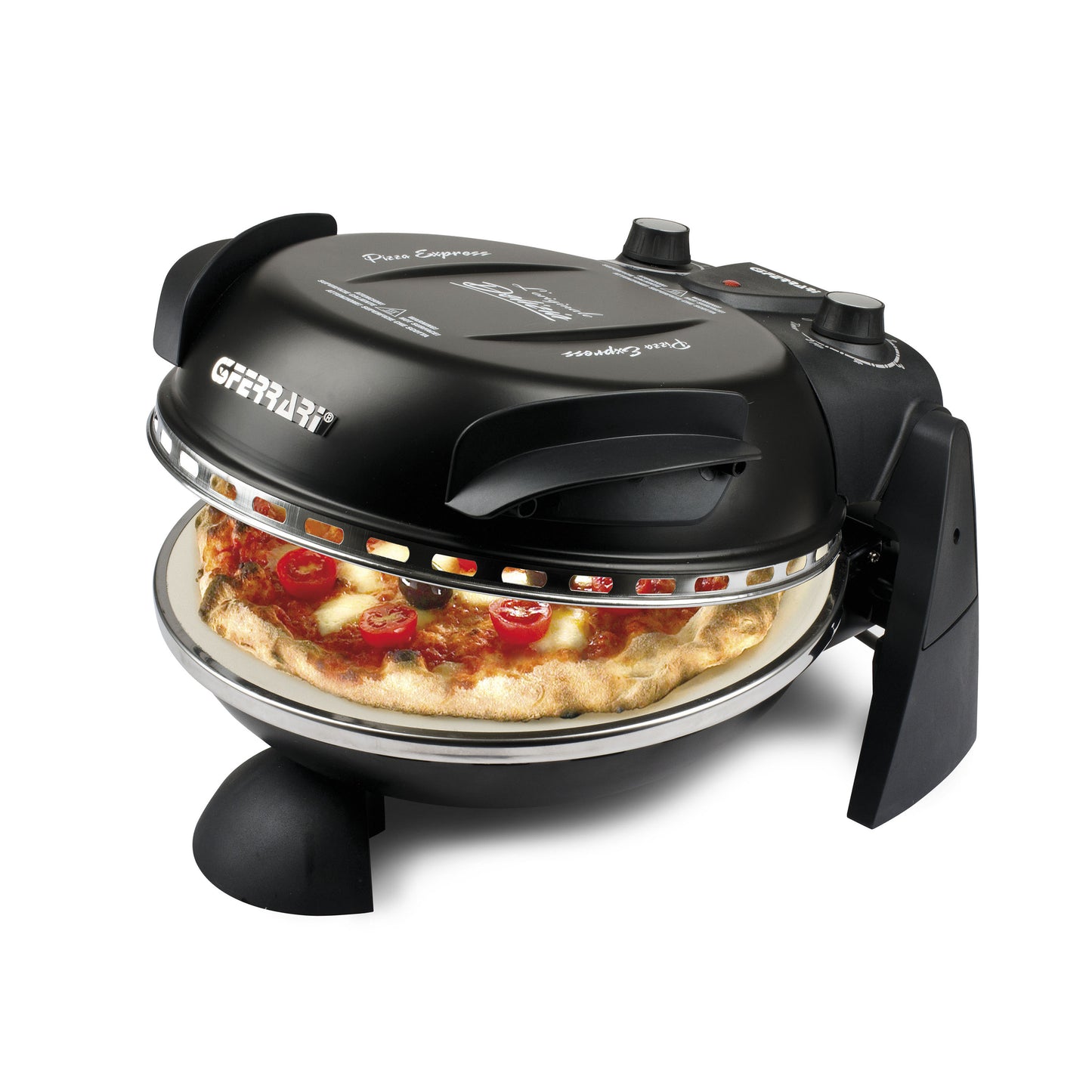 Horno electrico Pizza g3Ferrari negro con pizza
