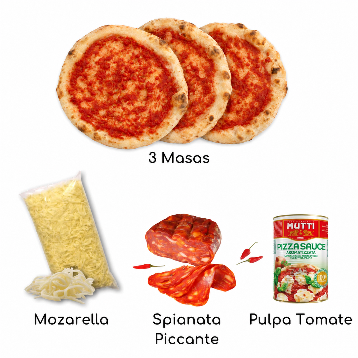 Ingredientes del kit pizza napolitana Diavola Similæ
