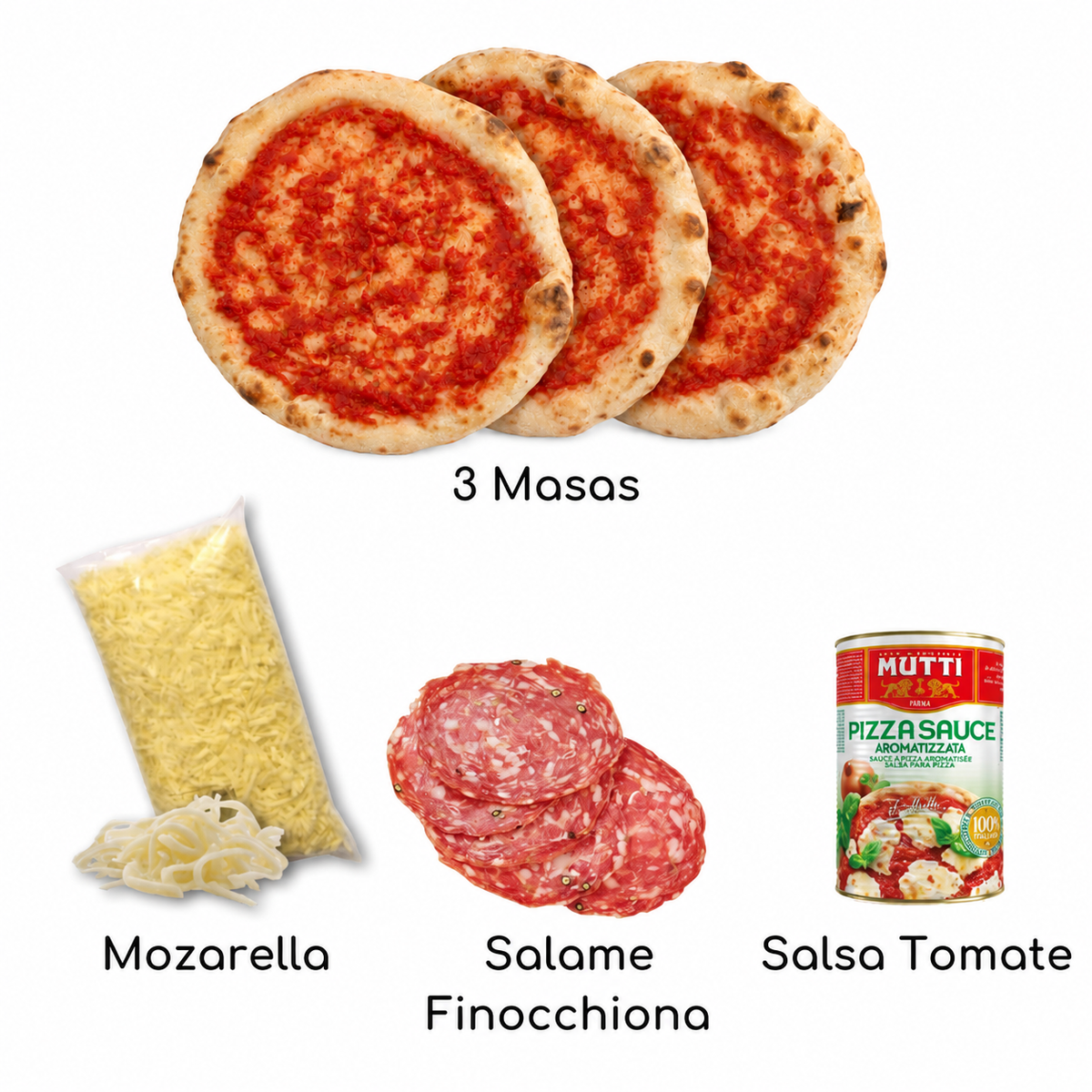 Ingredientes del kit pizza napolitana Toscano Similæ